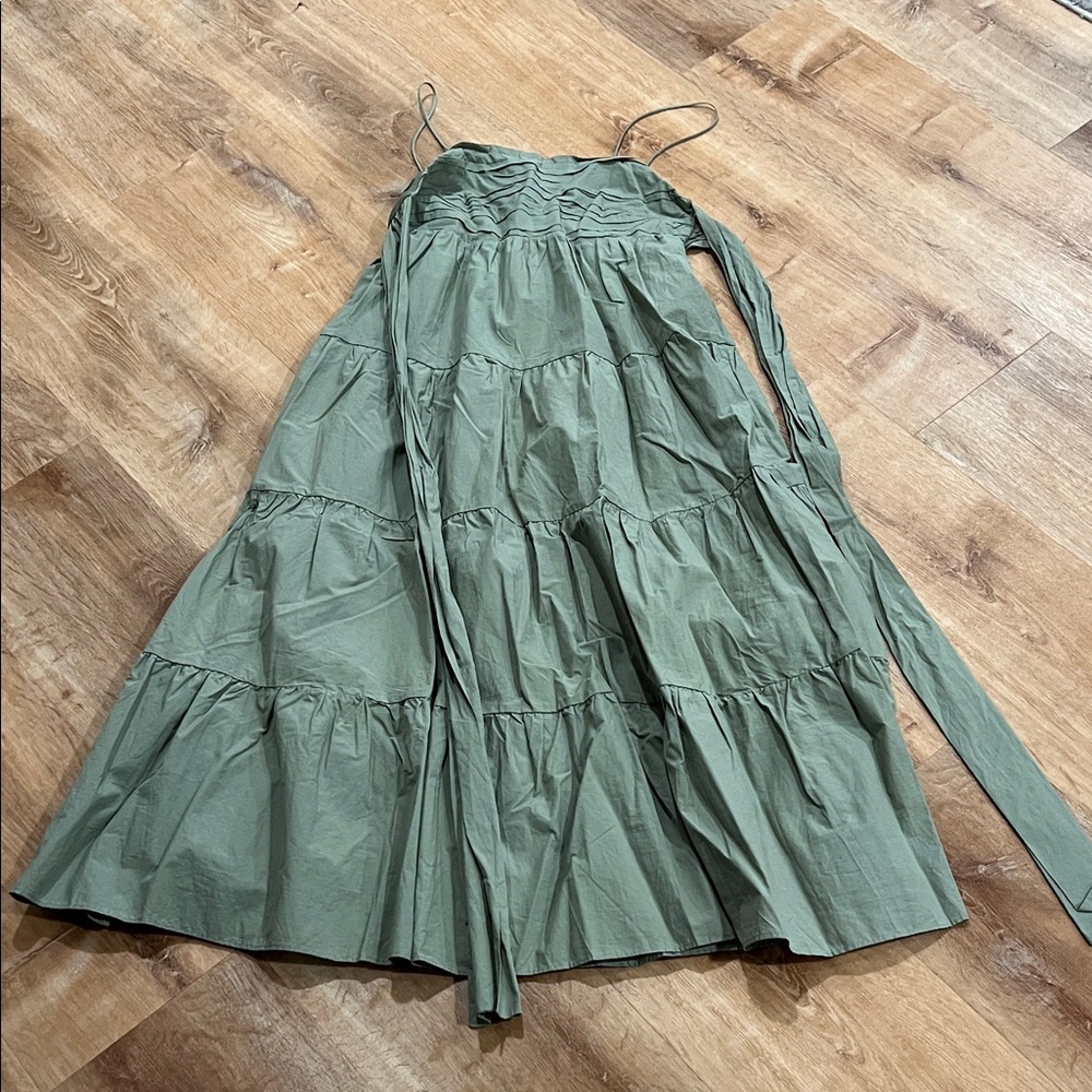 Storia Olive Tiered Maxi Sundress